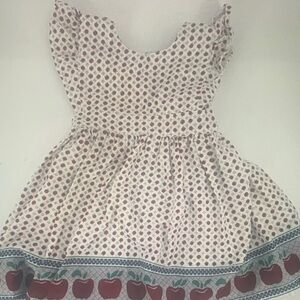 Girls' Apple Print Dress